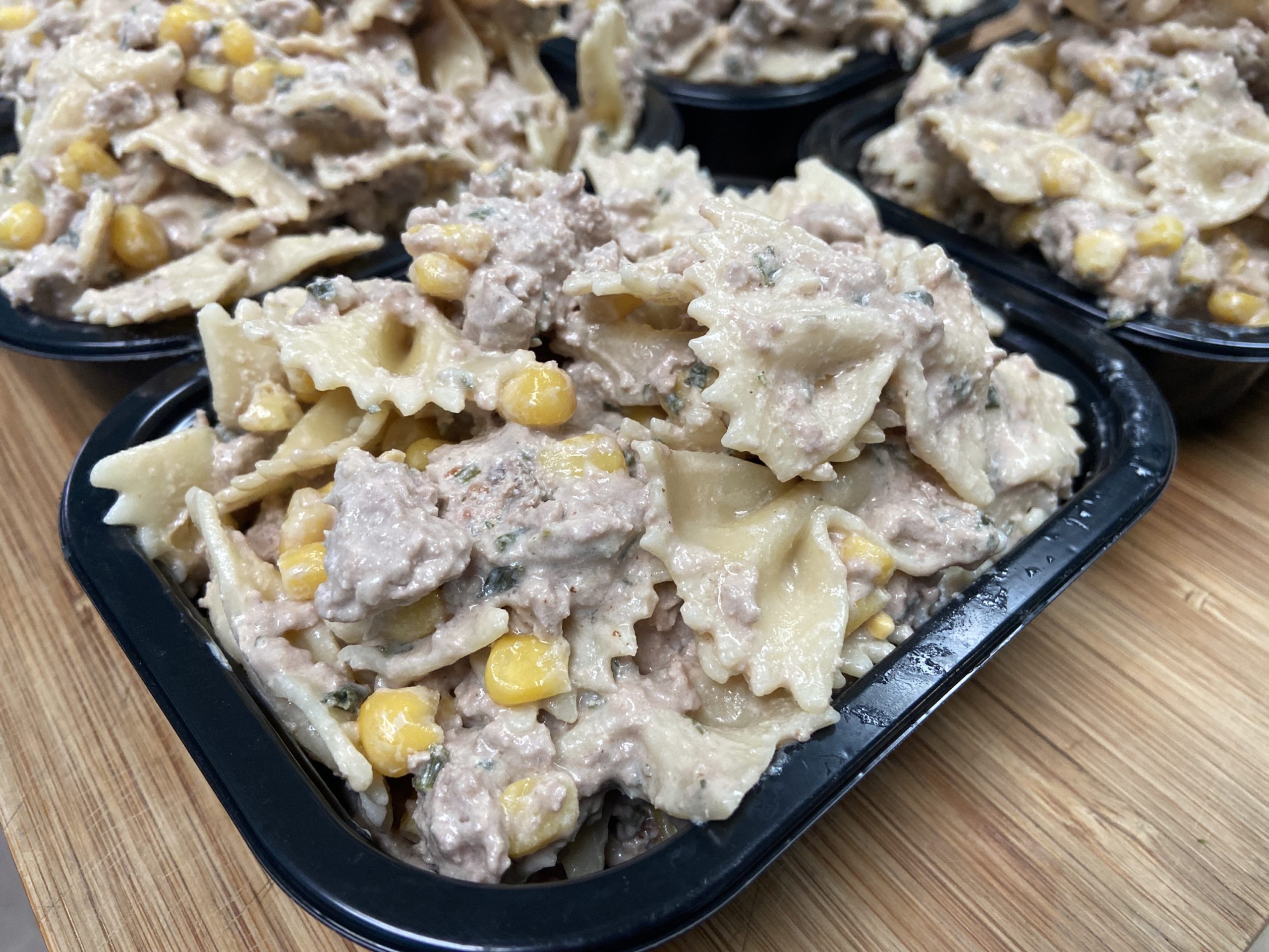 Poulet haché avec pâtes