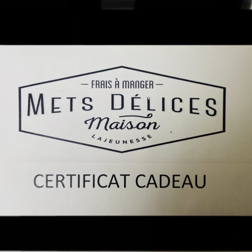 Certificat Cadeau 100$