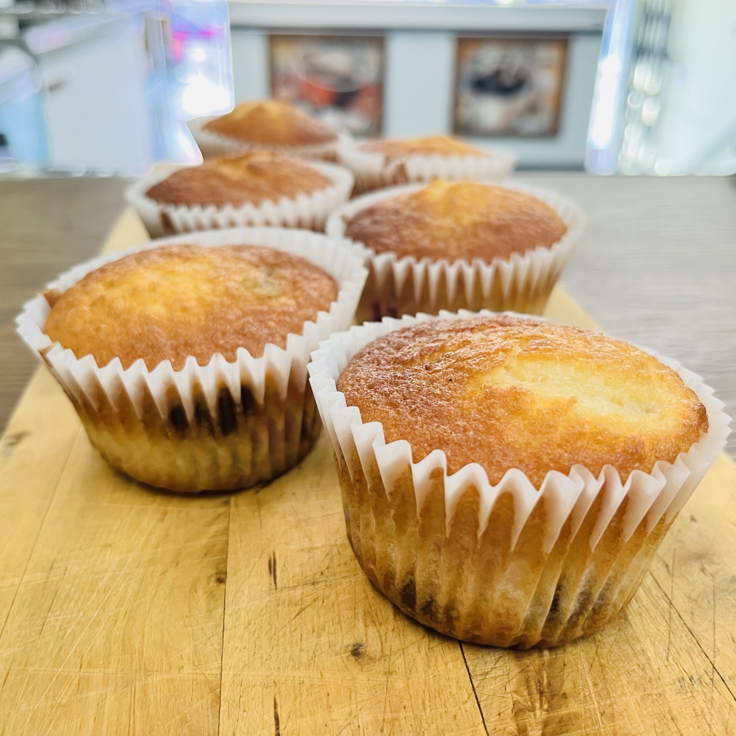 Muffins canneberges et chocolat
