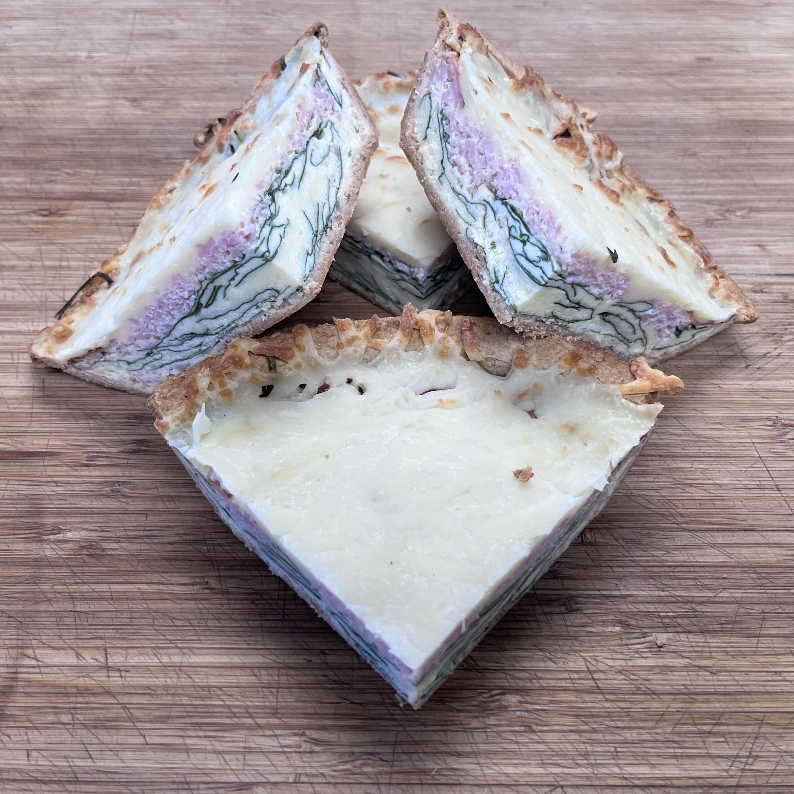 Pointe de quiche jambon et épinards