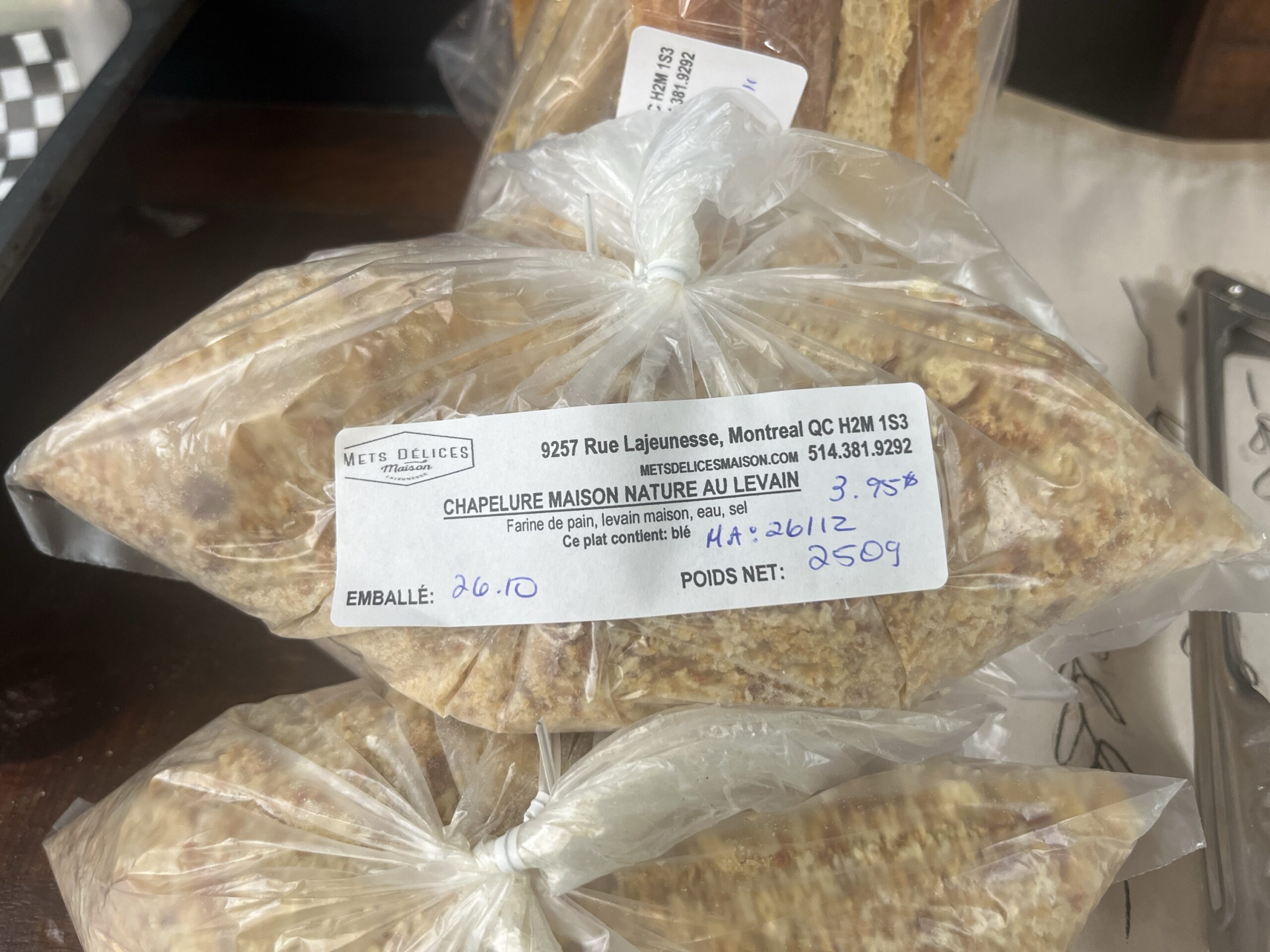 Chapelure maison  au levain